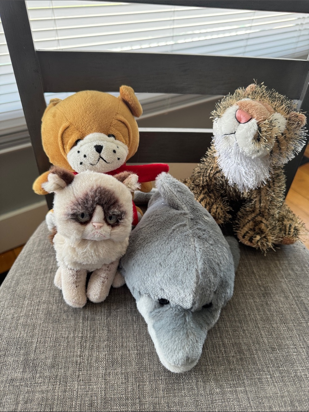 Ganz Webkins Plush Lot Dolphin Tiger Dog Grumpy Cat